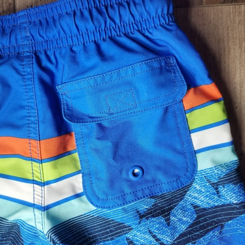 Wonder Nation Boys Swim Trunks with UPF 50+ Size XS (4-5) NWOT Blue Sharks